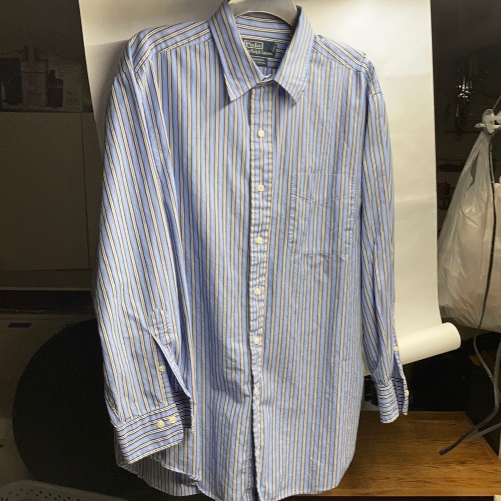 Polo Andrew blue striped button down